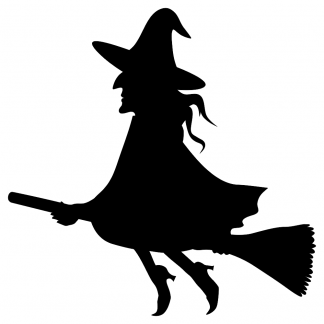 Blank Acrylic Keychain - Witch on a Broom